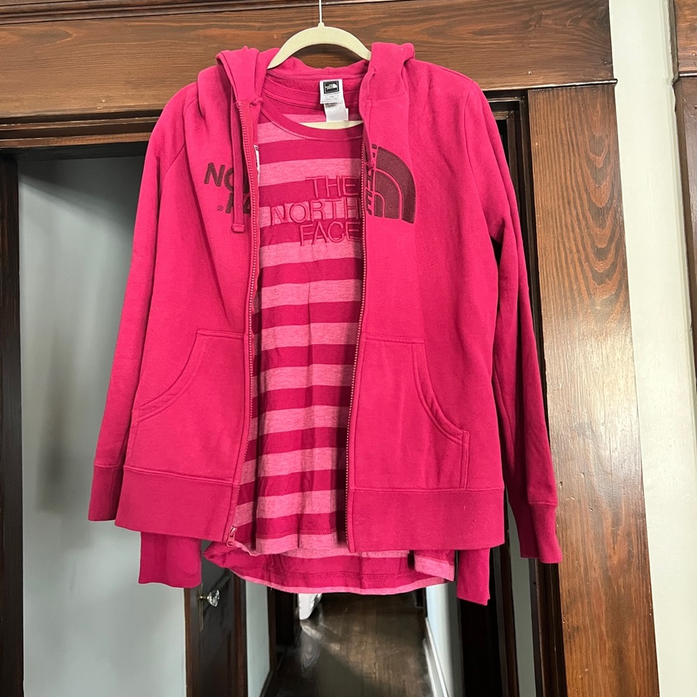 North Face Long Sleeve and Zip Up - Large